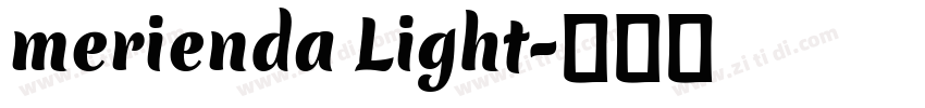 merienda Light字体转换